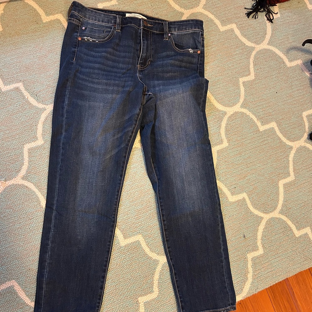 Liverpool dark wash girlfriend eco logical fabric jeans